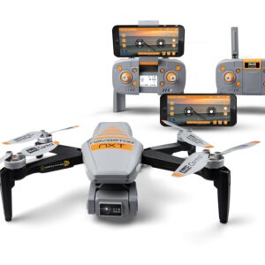 Revell Control Navigator NXT, Grau/Orange, RC-Quadrocopter mit 2.7K-Kamera, 2-Achsen-Gimbal, Brushless-Motoren, GPS und Softcell-Case. | Zustand: Sehr Gut
