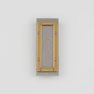 Cartier Santos Geldscheinklammer, Edelstahl mit Gold-Finish, inkl. OVP und Originalrechnung vom 05.02.2023. | Zustand: Sehr Gut