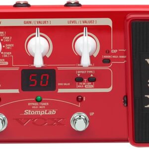 Vox StompLab IIB Bass Multi-Effektpedal, Rot, Kompaktes Bass-Multieffektgerät mit Expression-Pedal, 61 Effekten, 100 Presets und 20 User-Speichern. | Zustand: Gut