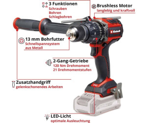 Einhell Professional TP-CD 18/120 Li-i BL, Akku-Schlagbohrschrauber, Brushless, 120 Nm, 13 mm Metall-Bohrfutter, 2-Gang, inkl. Akku & Ladegerät | Zustand: Wie Neu – Bild 2