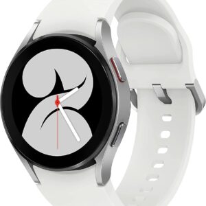 Samsung Galaxy Watch4 40mm Silber (2021), Smartwatch mit Bluetooth, inklusive Ladegerät, Modell SM-R860, Aluminiumgehäuse, weißes Armband | Zustand: Sehr Gut