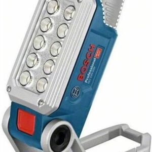 Bosch Professional GLI 12V-330 LED-Leuchte, Akku-Arbeitsleuchte, 330 Lumen, 10 LEDs, 2 Helligkeitsstufen, inkl. Magnet, Haken und Karabiner | Zustand: Neu
