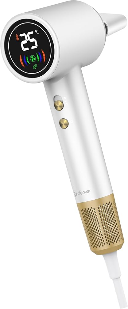 Denver HDD-1400W Haartrockner Weiß, Leistungsstarker 1400W Haartrockner mit Ionentechnologie, inklusive Originalverpackung | Zustand: Neu