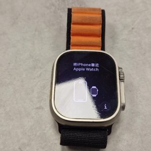 Apple Watch Ultra, 49mm, Titan, Orange, Alpine Loop Armband verschmutzt, Display mit Schutzfolie versehen. OVP | Zustand: Gut