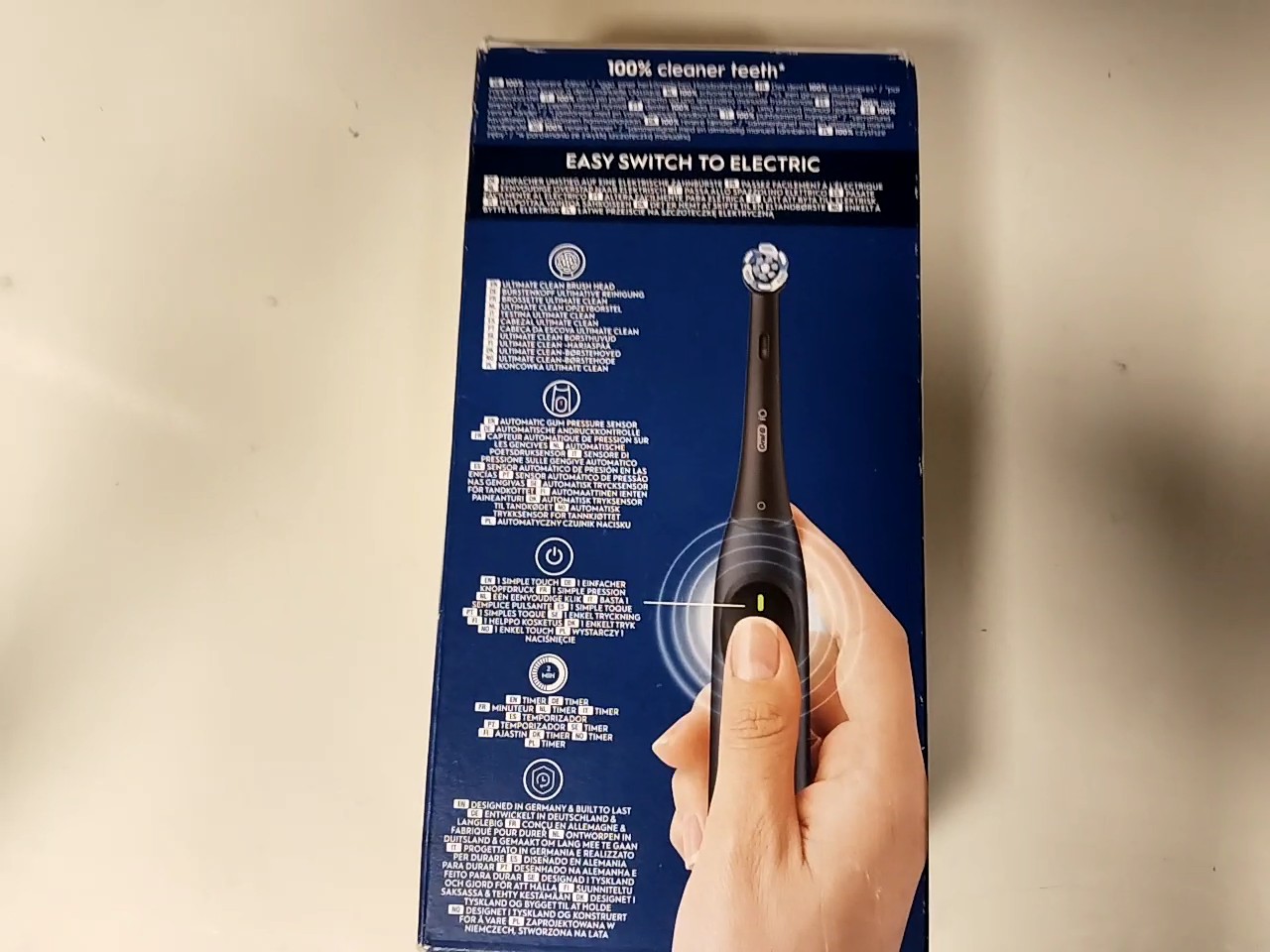 Oral-B iO Simply Clean, Schwarz, Elektrische Zahnbürste mit iO-Technologie, automatischem Andrucksensor, 2-Minuten-Timer und Akku. | Zustand: Neu – Bild 2