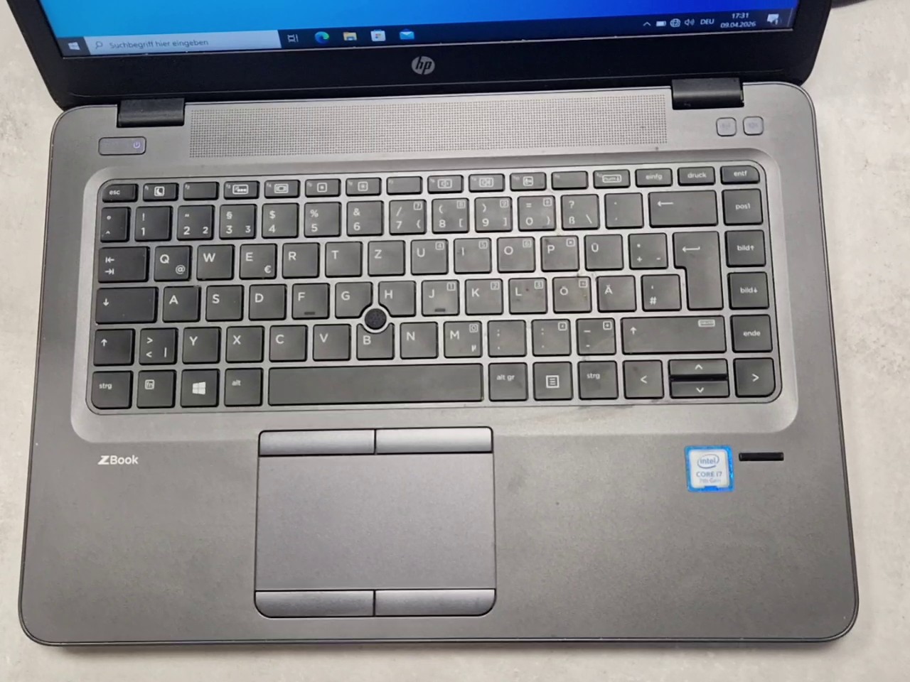 HP ZBook 14u G4, Intel Core i7-7500U, 16GB, Mobile Workstation, 16GB RAM, Windows 10 Pro, inkl. Ladegerät, Gebrauchsspuren am Gehäuse. | Zustand: Gut – Bild 4