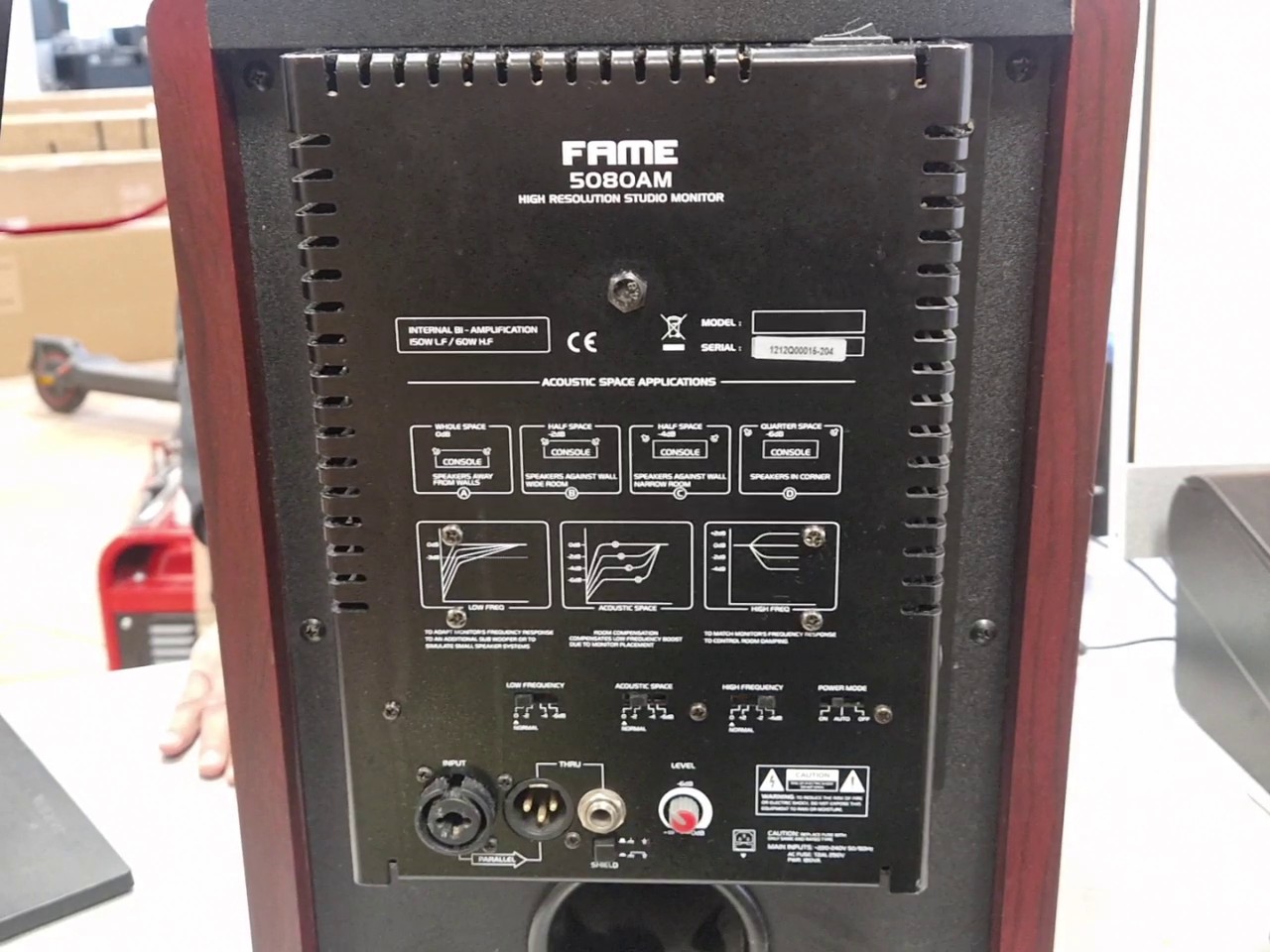 Fame 5080AM Studio Monitor, Aktiver 2-Wege-Monitor, 8 Zoll Tieftöner, Bi-Amping, leichte Kratzer an der Rückseite. | Zustand: Gut – Bild 2