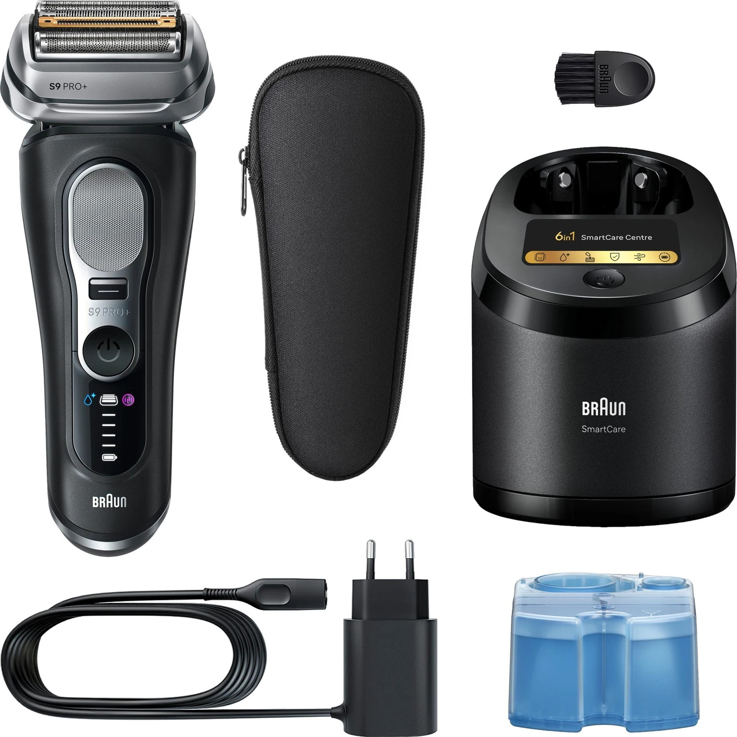 Braun Series 9 Pro+ 9660cc Schwarz, Elektrischer Rasierer mit 6in1 SmartCare Center, Wet&Dry, 60 Min. Akkulaufzeit, inkl. Etui. | Zustand: Neu – Bild 2