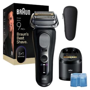 Braun Series 9 Pro+ 9660cc Schwarz, Elektrischer Rasierer, Wet&Dry, inkl. 6in1 SmartCare Center und Reiseetui, Made in Germany | Zustand: Neu