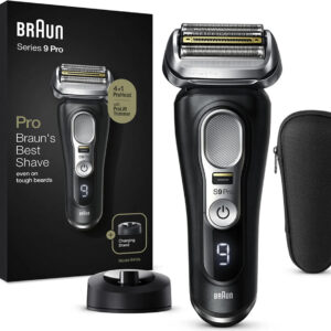 Braun Series 9 Pro 9410s Schwarz, Elektrischer Rasierer, Wet&Dry, inkl. Ladestation, Reiseetui, Netzteil und Reinigungsbürste. | Zustand: Neu