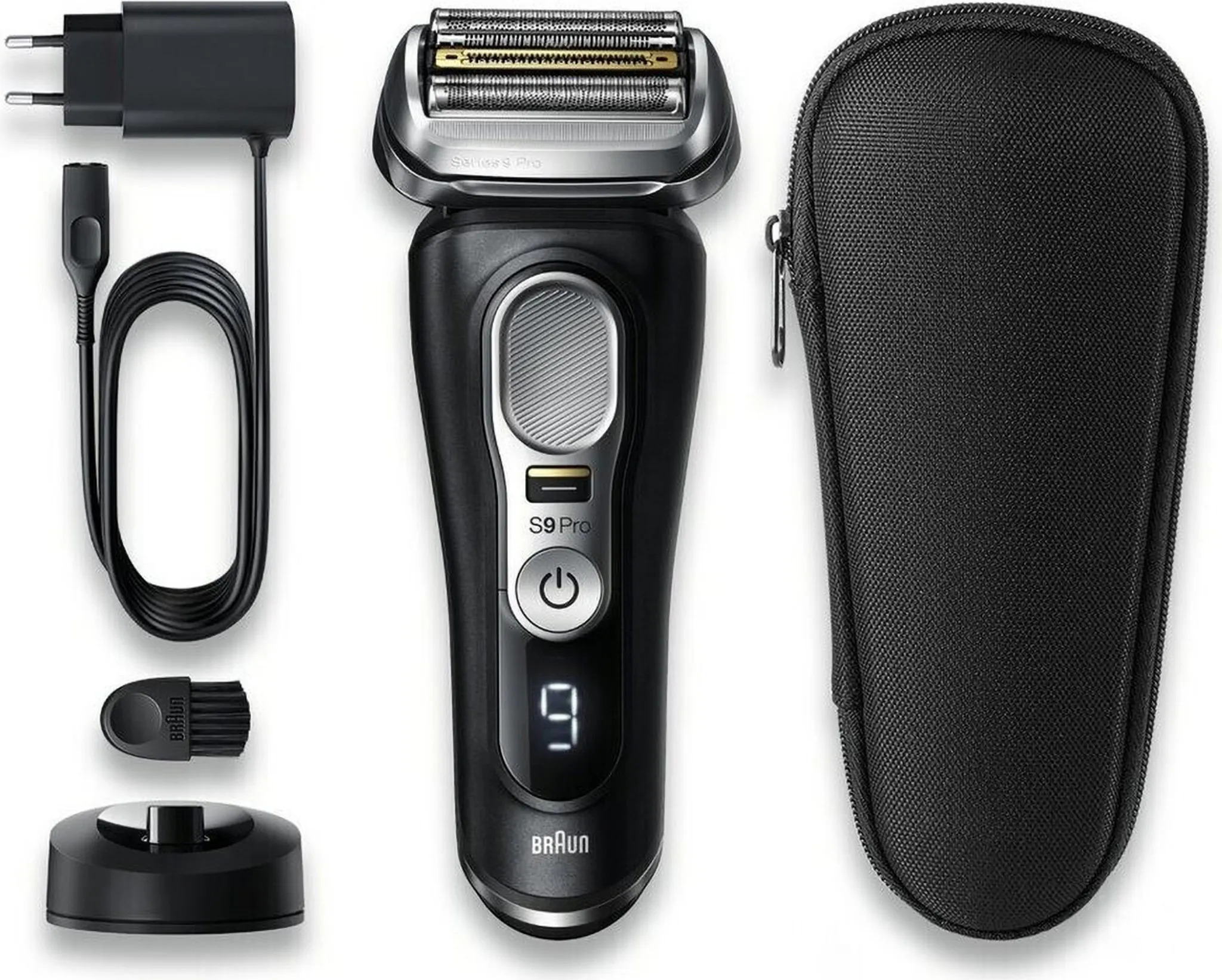 Braun Series 9 Pro 9410s Schwarz, Elektrischer Rasierer, Wet&Dry, inkl. Ladestation, Reiseetui, Netzteil und Reinigungsbürste. | Zustand: Neu – Bild 2