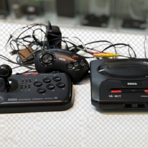 Sega Mega Drive 2 mit Arcade Power Stick II, Konsole inkl. 1 Controller, Arcade Power Stick II und Netzteil. Gebraucht. | Zustand: Gut