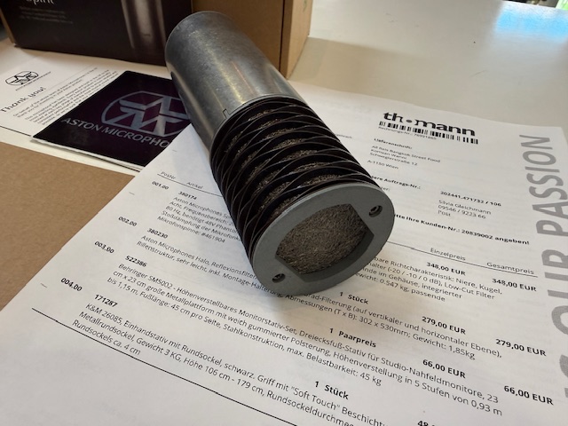 Aston Microphones Spirit Kondensatormikrofon, Multi-Pattern Großmembran-Mikrofon, inkl. Originalverpackung und Originalrechnung von Thomann | Zustand: Sehr Gut – Bild 4