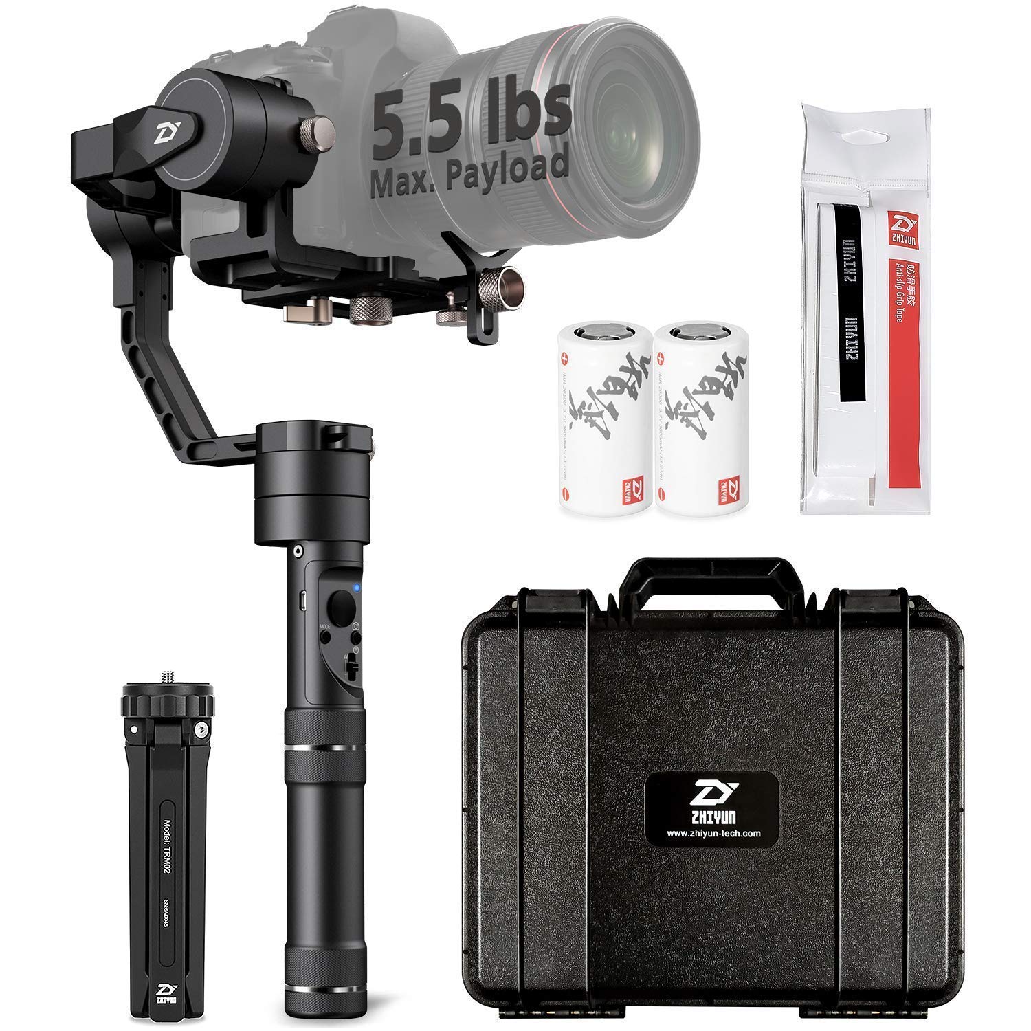 Zhiyun Crane Plus 3-Achsen Gimbal, Handheld-Stabilisator für DSLR | Mirrorless-Kameras, inkl. Transportkoffer und Zubehör. | Zustand: Sehr Gut