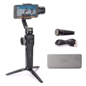 Zhiyun Smooth 4 Smartphone-Gimbal Schwarz, 3-Achsen-Stabilisator inkl. Transportkoffer, Mini-Stativ und USB-Ladekabel. | Zustand: Gut