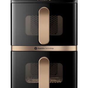 Philips Airfryer 4000 Series Dual Basket, 10l Kapazität (2x 5l), RapidAir Technologie, 2 Körbe, Anleitung, Karton leicht beschädigt | Zustand: Neu