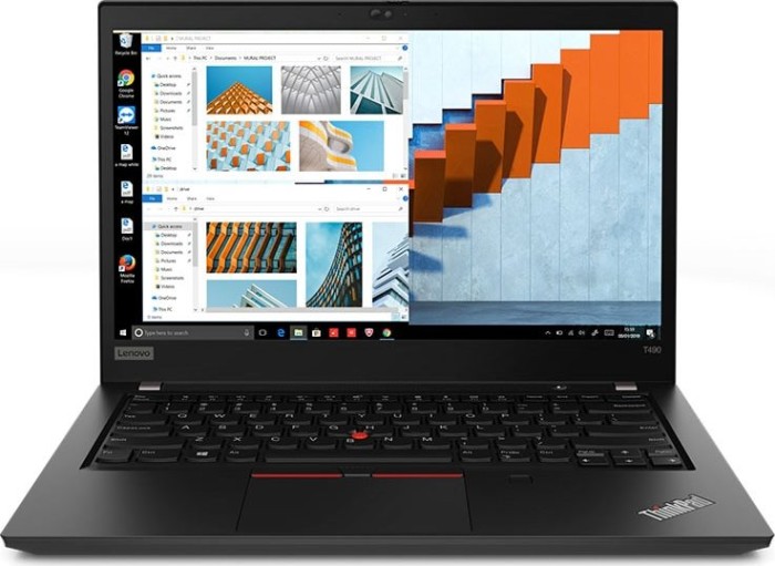 Lenovo ThinkPad T490, Schwarz, i5-8365U, 24GB RAM, 256GB SSD, Win 11 Pro, inkl. Ladegerät, Gehäuseecke links gebrochen | Zustand: Gut