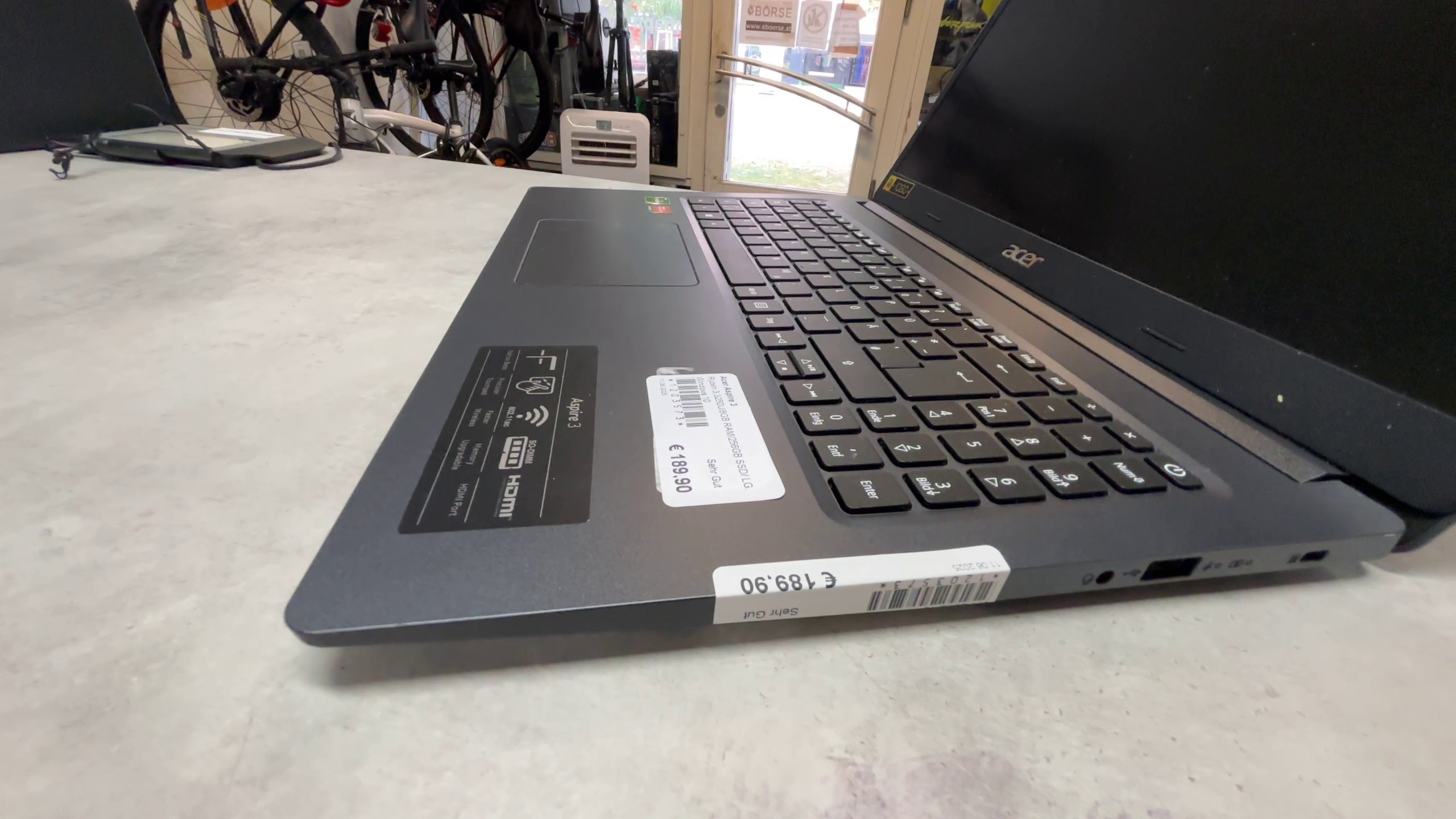 Acer Aspire 3 A315-23, Ryzen 3 3250U, 8GB RAM, 256GB SSD, 15.6 Zoll FHD, Windows 10, inkl. Ladegerät, Zustand: Sehr gut | Zustand: Sehr Gut – Bild 3