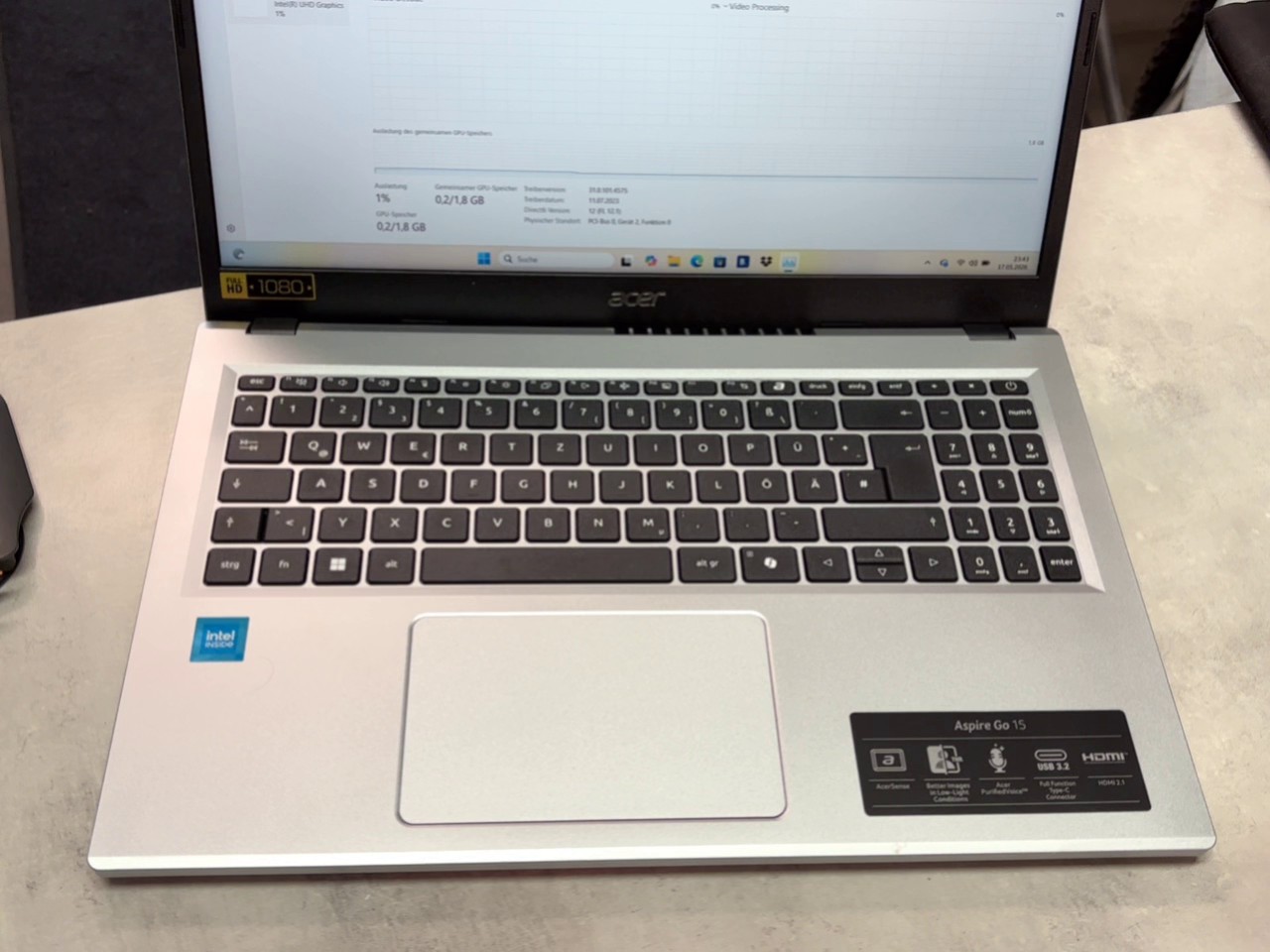 Acer Aspire Go 15, Intel N100, Silber, intel n100 | 4gb ram | 128gb ssd | Zustand: Sehr Gut – Bild 2