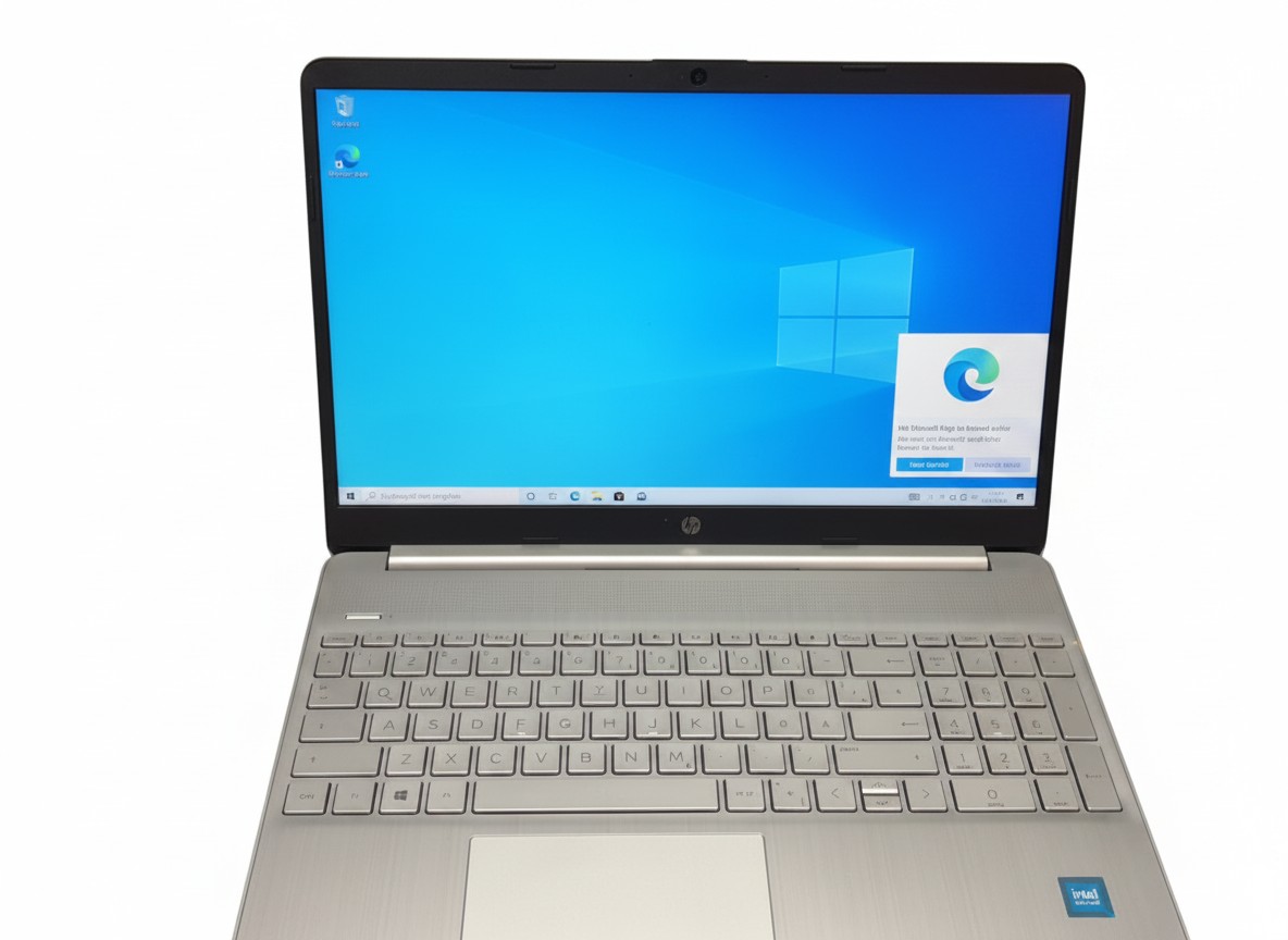 HP Laptop 15s-fq3402ng, Intel Celeron N4500, 4GB RAM, 128GB SSD, 15,6 Zoll FHD Display, Silber | Zustand: Sehr Gut