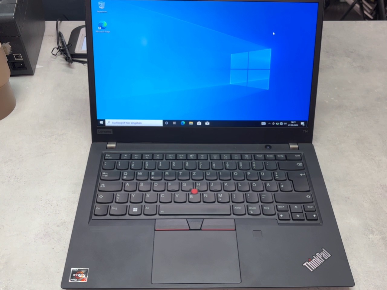 Lenovo ThinkPad T14 Gen 1 Schwarz, AMD Ryzen 7 Pro 4750U, 16GB RAM, 512GB SSD, 14 Zoll Display, Business-Notebook | Zustand: Sehr Gut – Bild 2