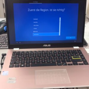 Asus L410MA, 14 Zoll, Rose Gold, Kompaktes Notebook mit Intel Celeron Prozessor, NumberPad im Touchpad, 180°-Scharnier. | Zustand: Sehr Gut | Farbe: gelb