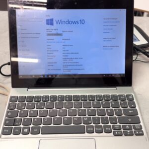 Lenovo Miix 320-10ICR Platinum Silver, 2-in-1 Tablet mit Tastatur-Dock, Intel Atom x5-Z8350, 2GB RAM, inkl. Ladegerät und Stofftasche | Zustand: Gut