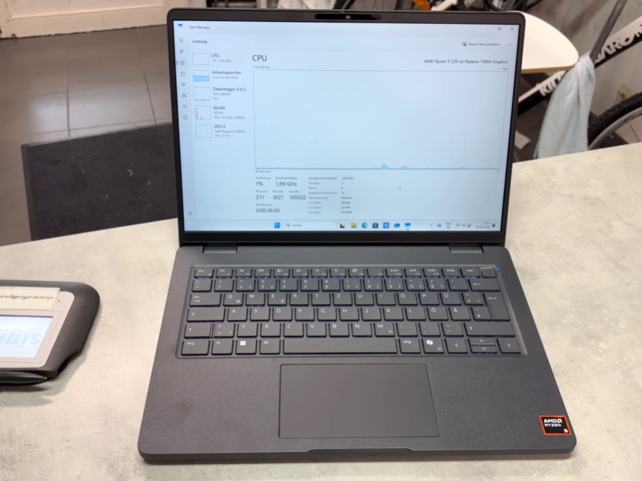Dell Pro 14 Modell:p193g , Ryzen 5 220W| ryzen 5 220w | radeon 740m | 16gb ram | 512gb ssd|| Zustand: Wie Neu – Bild 2