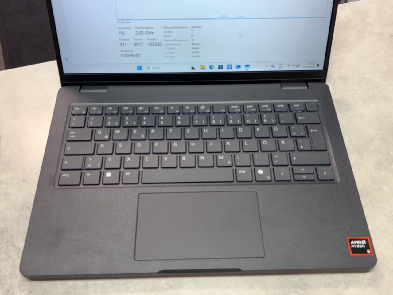 Dell Pro 14 Modell:p193g , Ryzen 5 220W| ryzen 5 220w | radeon 740m | 16gb ram | 512gb ssd|| Zustand: Wie Neu – Bild 3