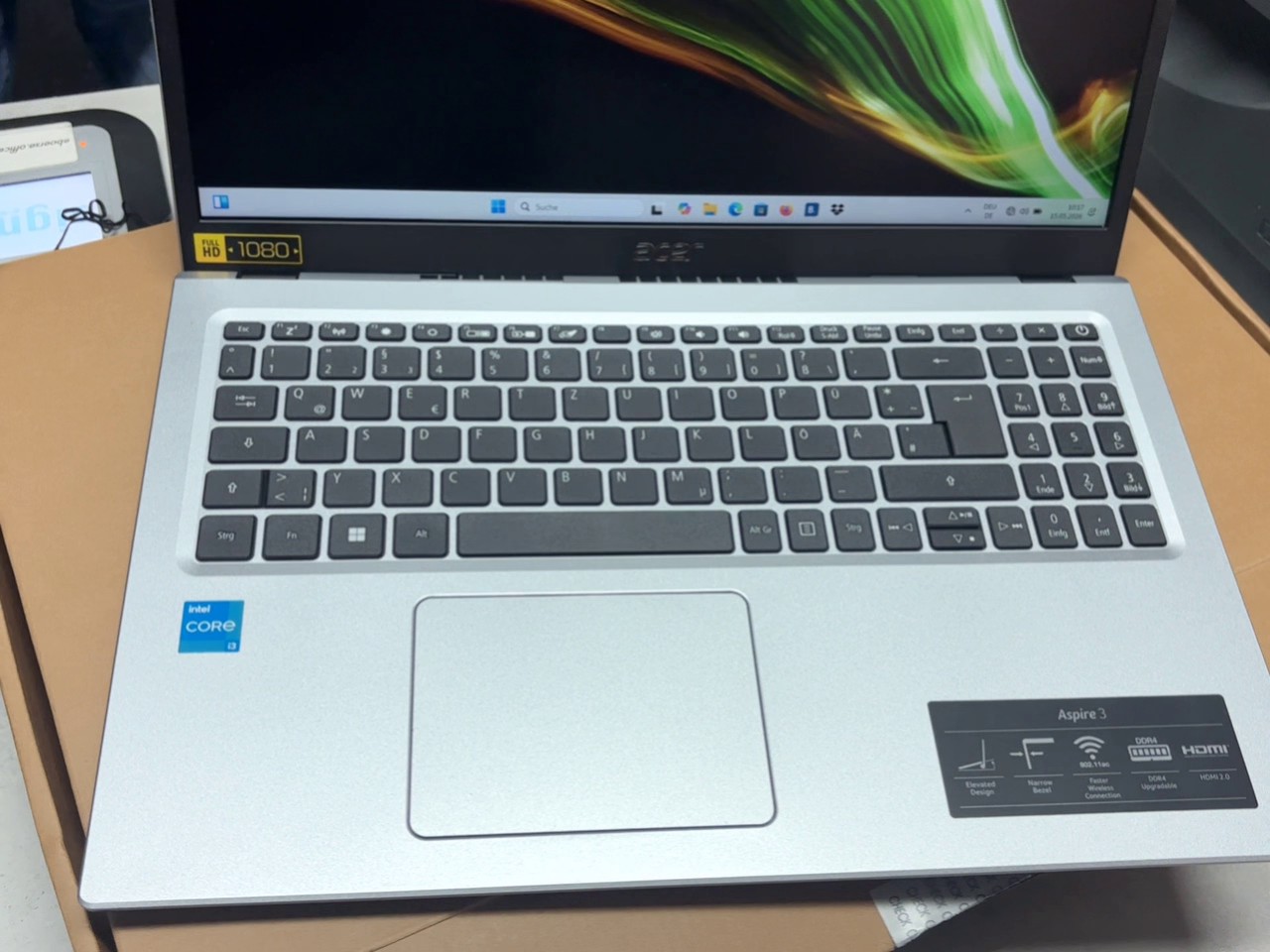 Acer Aspire 3 A315-58-31r6, i3-1115g4 | 8gb ram | 256gb ssd ovp | Zustand: Sehr Gut – Bild 2