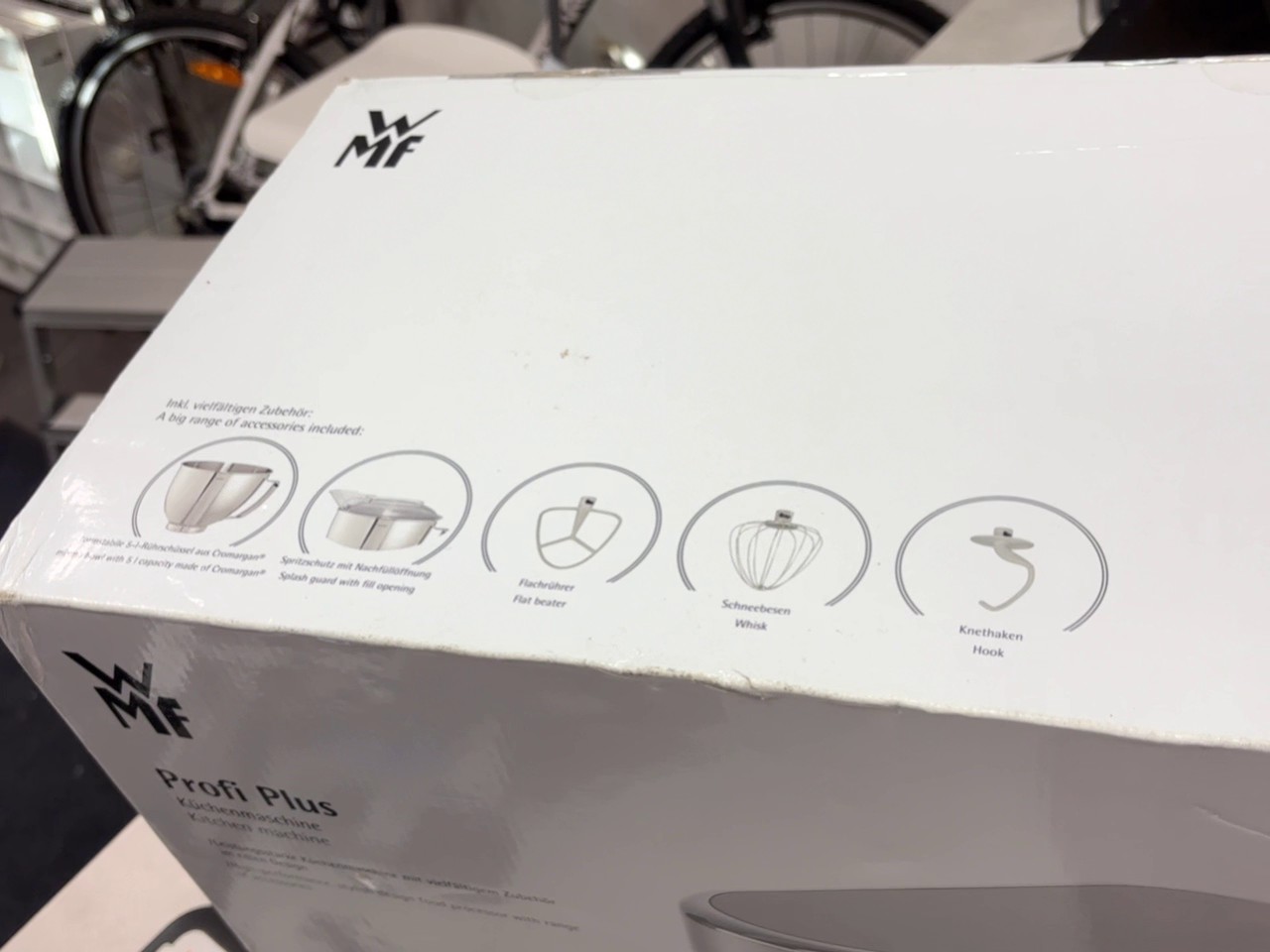 WMF Profi Plus Küchenmaschine Steel Grey, 1000 Watt, 5 L Rührschüssel, 8 Geschwindigkeitsstufen, inkl. Zubehör, neu in OVP | Zustand: – Bild 4