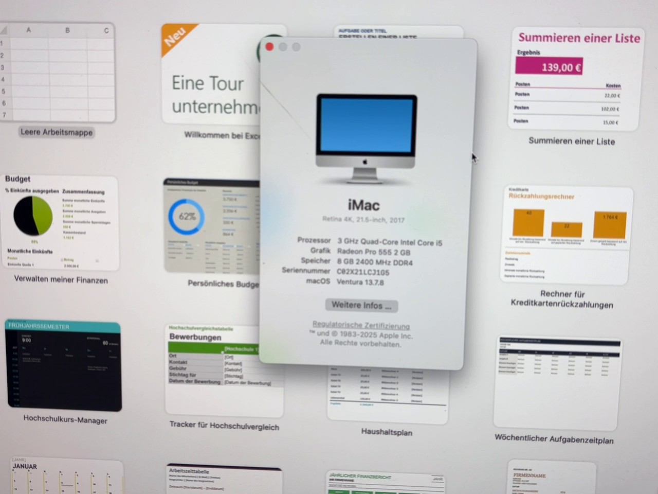 Apple iMac 21.5" Retina 4K 2017, Intel Core i5 3.0GHz, 8GB RAM, 1TB HDD, Radeon Pro 555 2GB, inkl. Tastatur und Maus. | Zustand: Sehr Gut