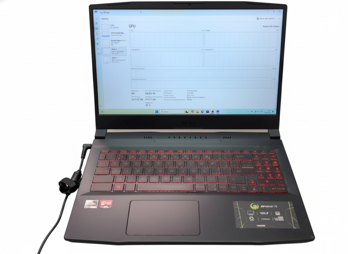 MSI Bravo 15 B5DD, Ryzen 7 5800H, Schwarz, ryzen 7 5800h, 16gb ram, 512gb ssd, radeon rx 5500m | Zustand: Gut