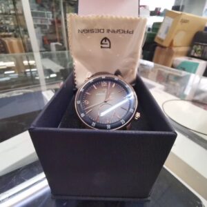 Pagani Design Herrenuhr Roségold Schwarz, Elegante Armbanduhr mit Lederarmband, inklusive Originalverpackung und Reinigungstuch. | Zustand: Sehr Gut