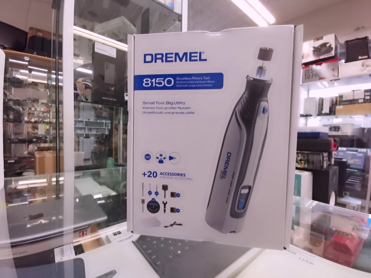 Dremel 8150 Akku-Multitool, Brushless Rotationswerkzeug, 7,2V, inkl. 20 Zubehörteilen, USB-C aufladbar, LED-Licht, OVP | Zustand: Neu – Bild 2