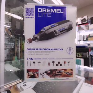 Dremel Lite Akku-Multitool, Kabelloses Multifunktionswerkzeug, 3,6V 2,0Ah Li-Ion, inkl. 15-tLadegerät. Zubehörset und USB-Ladekabel | Zustand: Neu