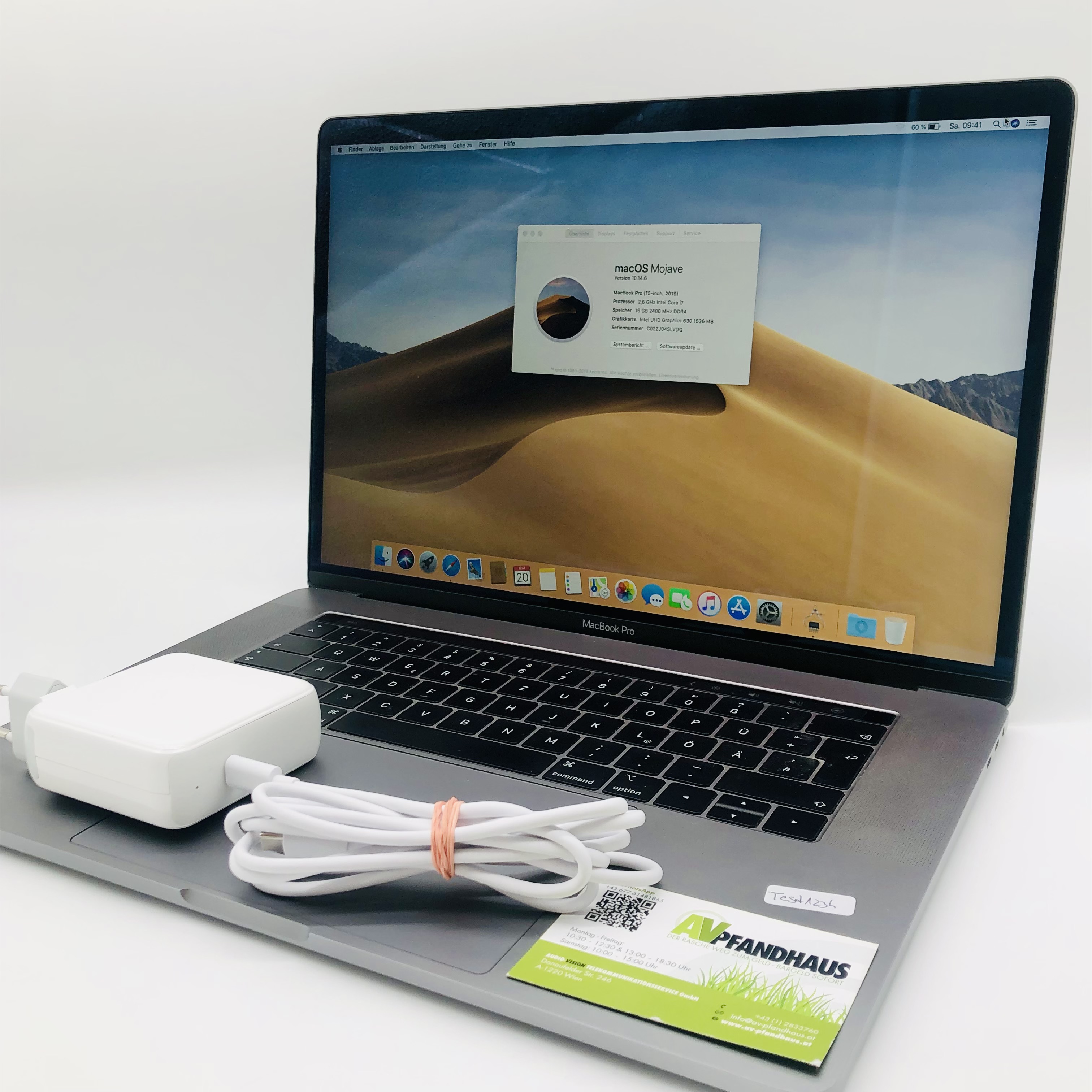 Apple MacBook Pro 16" 2019 Space Gray, Intel Core i7-9750H, 16GB RAM, 512GB SSD, inkl. Ladegerät | Zustand: Gut – Bild 2