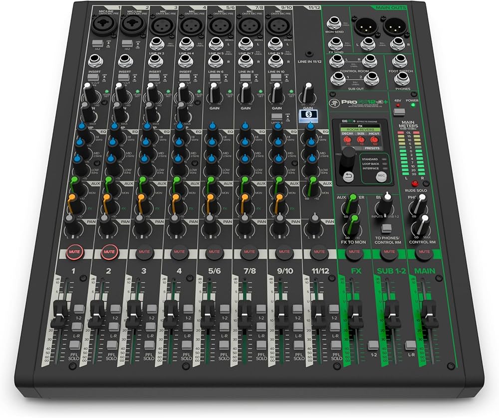 Mackie ProFX12v3+, 12-Kanal Analog-Mischpult mit USB-C Interface, GigFX+ Effekten, Bluetooth und Onyx Preamps | Zustand: Sehr Gut – Bild 4