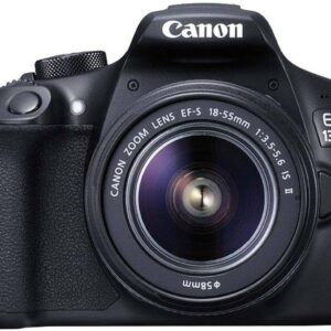 Canon EOS 1300D schwarz, Digitale Spiegelreflexkamera mit Objektiv EF-S II 18-55mm, inklusive Akkuladegerät | Zustand: Sehr Gut