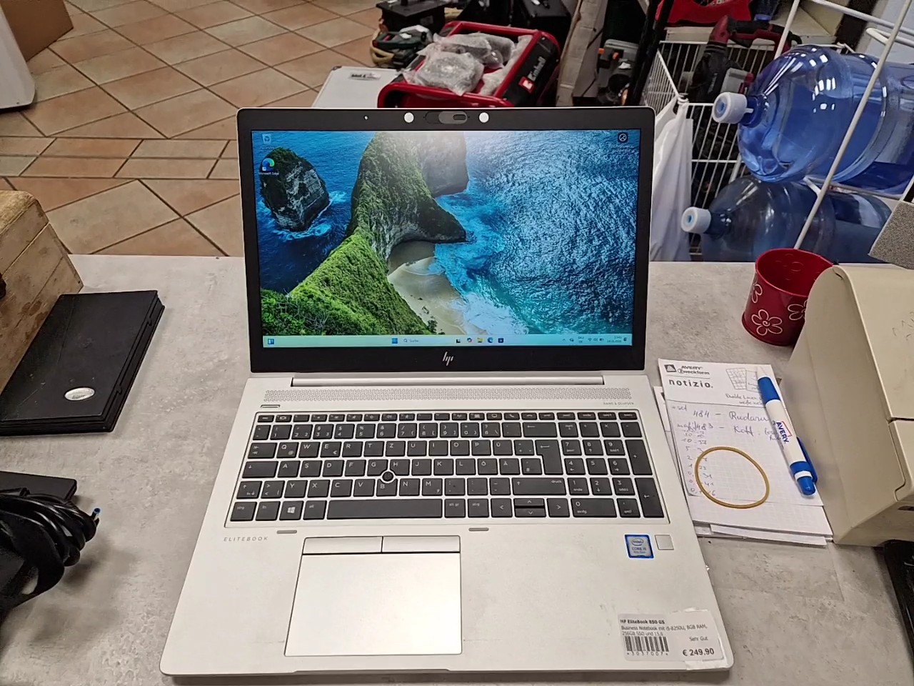 HP EliteBook 850 G5, Business Notebook mit 15,6 Zoll FHD, inkl. Ladegerät, i5-8250U, 8 GB RAM, 256 GB SSD | Zustand: Sehr Gut