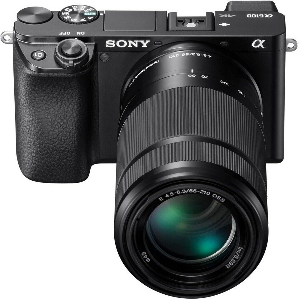 Sony Alpha 6000 mit E 55-210mm OSS Schwarz, Spiegellose Systemkamera mit 24,3 MP APS-C Sensor und Telezoom-Objektiv, 5030 Auslösungen | Zustand: Gut