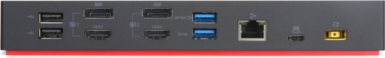 Lenovo ThinkPad Hybrid USB-C Dock 40AF Schwarz, Universal-Dockingstation für USB-C | USB-A Laptops, unterstützt Dual 4K, inkl. USB-C auf USB-A Adapter | Zustand: Neu – Bild 2