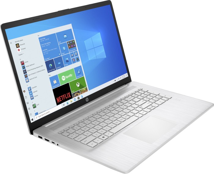 HP Laptop 17-cp Serie, Silber, AMD 3020e, 4GB RAM, 128GB SSD, Windows 11, 17,3 Zoll Display, silbernes Gehäuse. | Zustand: Sehr Gut