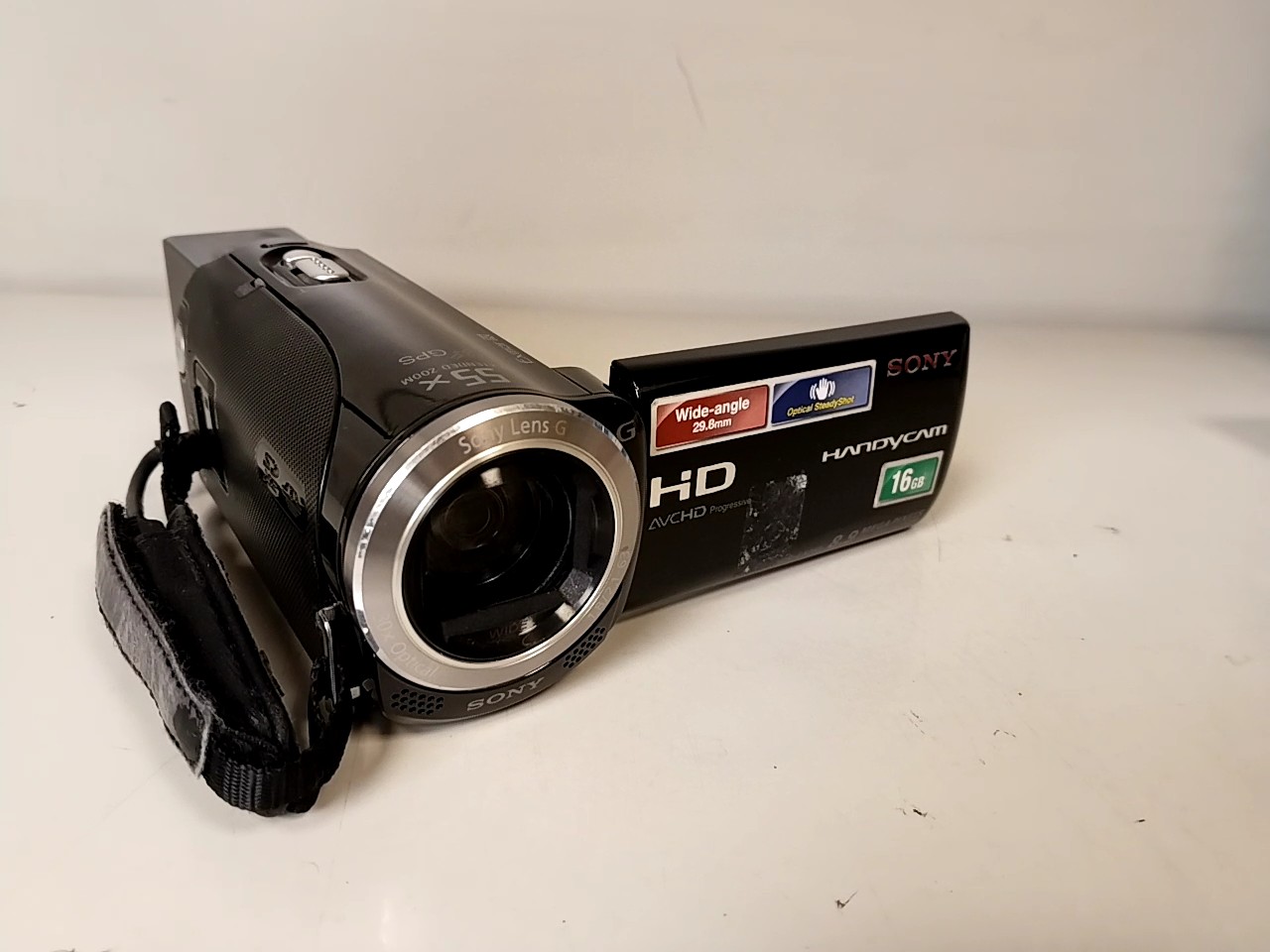Sony Handycam HDR-CX260, Schwarz, Full HD Camcorder mit 16GB internem Speicher, Exmor R Sensor, 30x optischem Zoom und GPS. Ohne Ladegerät | Zustand: In Ordnung – Bild 2