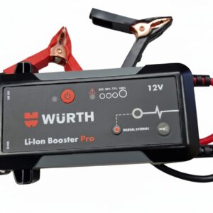 Würth Li-Ion Booster Pro 12V, Professionelle Starthilfe mit 600A Nennstrom, 2000A Spitzenstrom, 5000 mAh Kapazität und LED-Licht. | Zustand: Sehr Gut