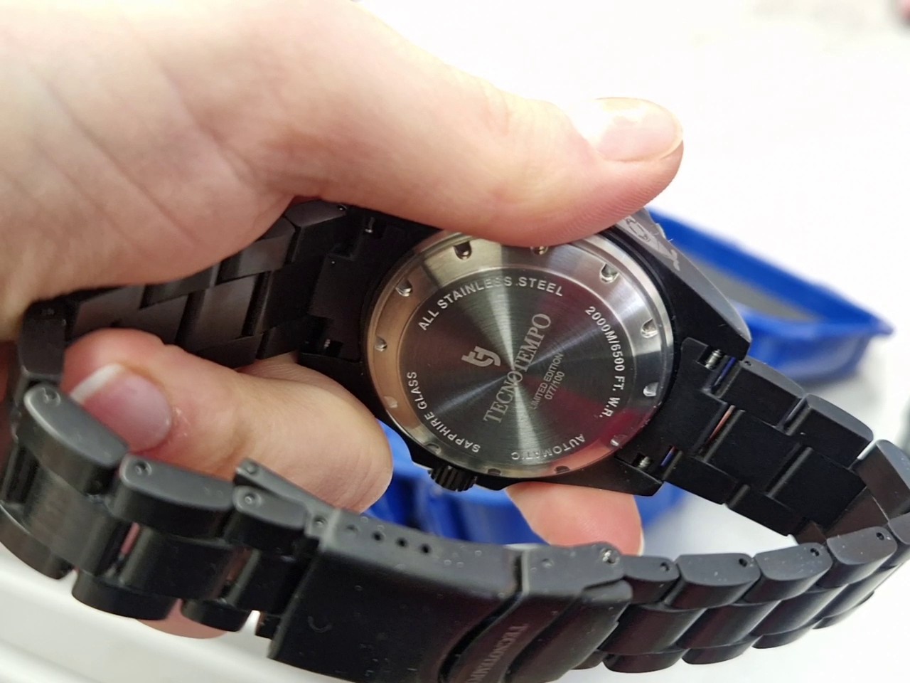 Tecnotempo Submarine 2000M Black PVD, Automatik-Herrenuhr, 2000m wasserdicht, Saphirglas, Limited Edition, inkl. blauer Box | Zustand: Sehr Gut – Bild 2