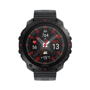 Polar Grit X2 Pro Night Black, AMOLED, Saphirglas, Dual-GPS, Offline-Karten, MIL-STD-810H, 43h GPS-Akku, inkl. Ladekabel & Armband | Zustand: Wie neu