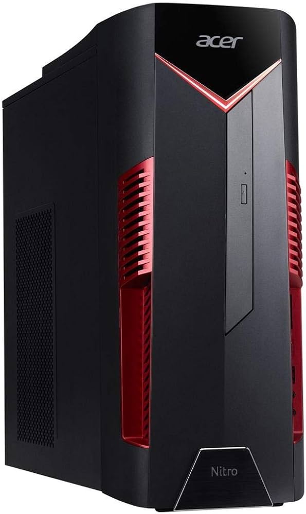 Acer Nitro 50-600 Gaming PC Schwarz/Rot, Intel Core i5-8400, 8GB RAM, 1TB HDD, NVIDIA GTX 1060 6GB, Windows 11 Home, inkl. Netzkabel | Zustand: Gut