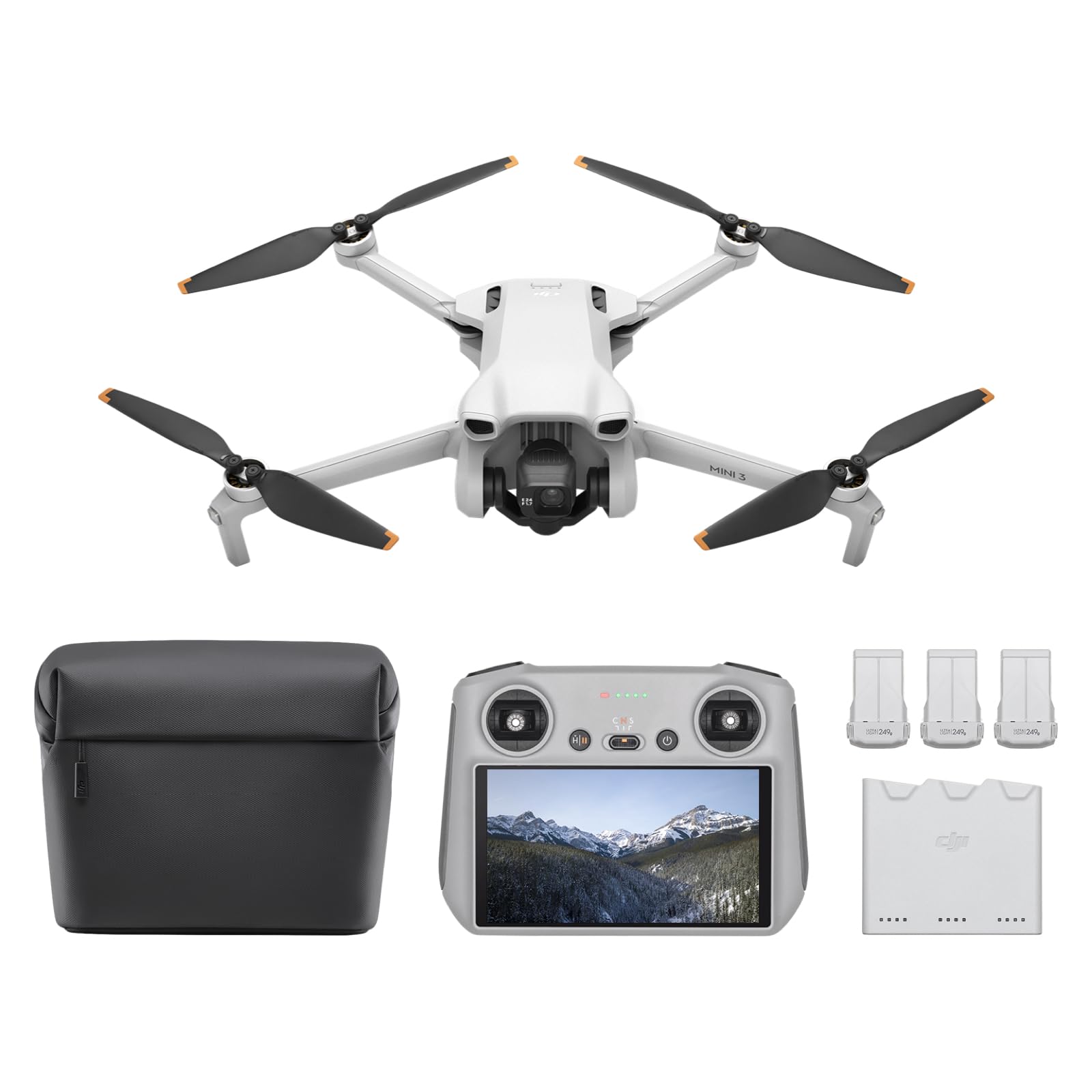 DJI Mini 3 Fly More Combo mit DJI RC, Kameradrohne mit DJI RC Smart-Fernsteuerung, 3 Akkus, Ladestation, Tasche und Zubehör. | Zustand: Sehr Gut – Bild 2