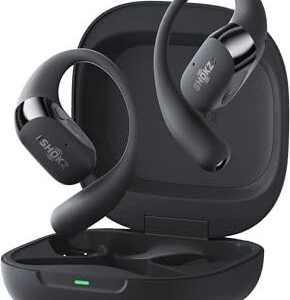 Shokz OpenFit schwarz, Open-Ear Kopfhörer mit Ohrbügel, Bluetooth, IP55 | IP54, bis zu 48h Akku. | Zustand: Neu